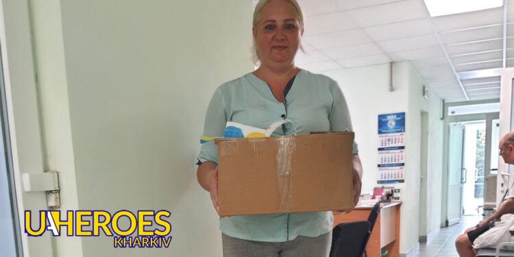 Звіт про допомогу: Мереф'янська лікарня отримує гігієнічні та дезінфікуючі засоби, - Волонтерський центр допомоги "Люботин SOS"