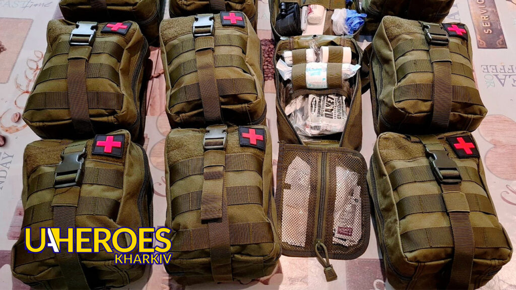 Зібрані чергові аптечки для українських бійців, - Тетяна Харлан