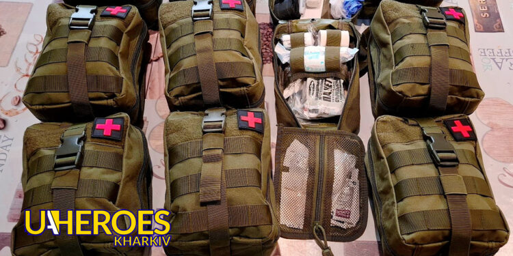 Зібрані чергові аптечки для українських бійців, - Тетяна Харлан