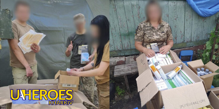 Важлива доставка на фронт: медикаменти та перев'язочні матеріали для Вовчанського напрямку, - БО “БФ “Гуманітарний хаб “Схід-Захід”