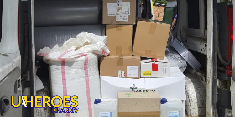 Гуманітарна допомога Харківській лікарні №2, - Волонтерський центр допомоги "Люботин SOS"