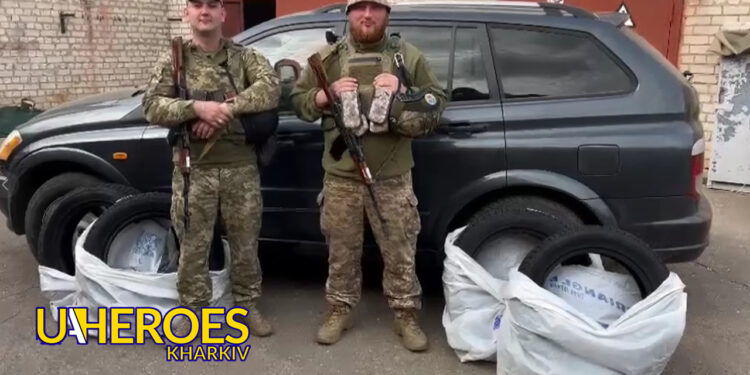 Звіт з передової: нові покришки та допомога для ППО ОТУ Харків, - Волонтерський центр допомоги "Люботин SOS"