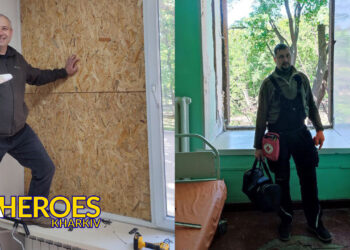 🚨 Волонтери ліквідовують наслідки обстрілу 2-ї лікарні після атаки рф, - БО “БФ “Гуманітарний хаб “Схід-Захід”