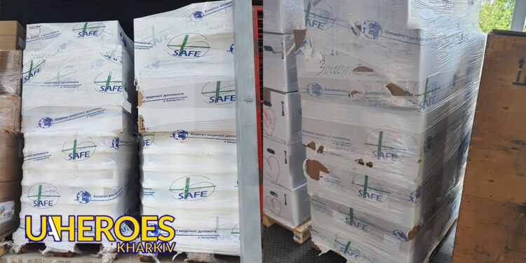 📦 Отримано 4 палети допомоги з Ужгорода та Франції — 2000 кг медицини, - Волонтерський центр допомоги "Люботин SOS"