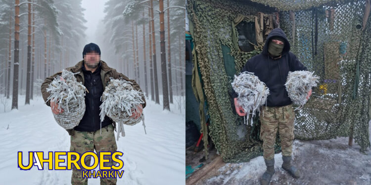 🌿ГО «Дружини ветеранів» передали чергову партію маскувальних костюмів для наших Захисників та Захисниць