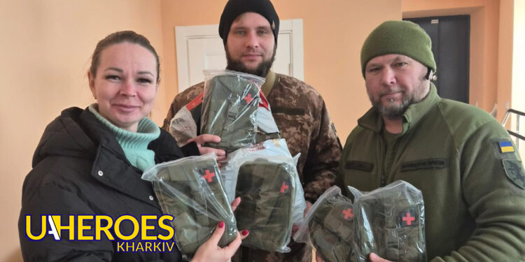 🤝 ГО "Дружини ветеранів" дякує Друзям з Америки за передані медичні аптечки для бійців 43-ї окремої механізованої бригади