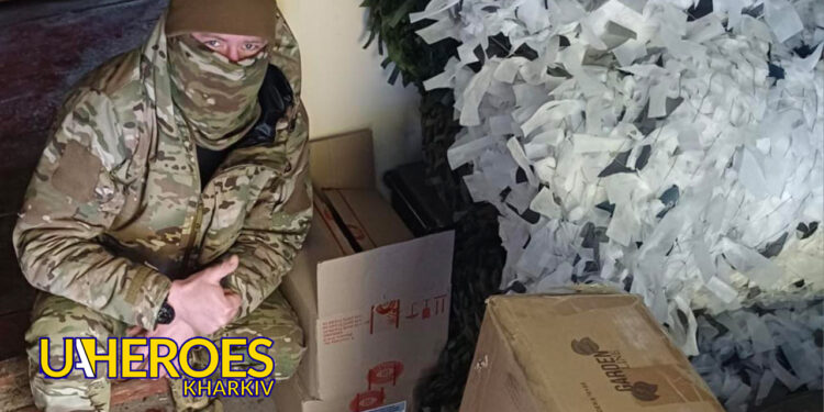 🧵 Маскувальні сітки для захисників, - ГО “Дружини ветеранів” 